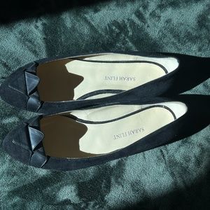 Sarah Flint Suede Ballet Flats -Black